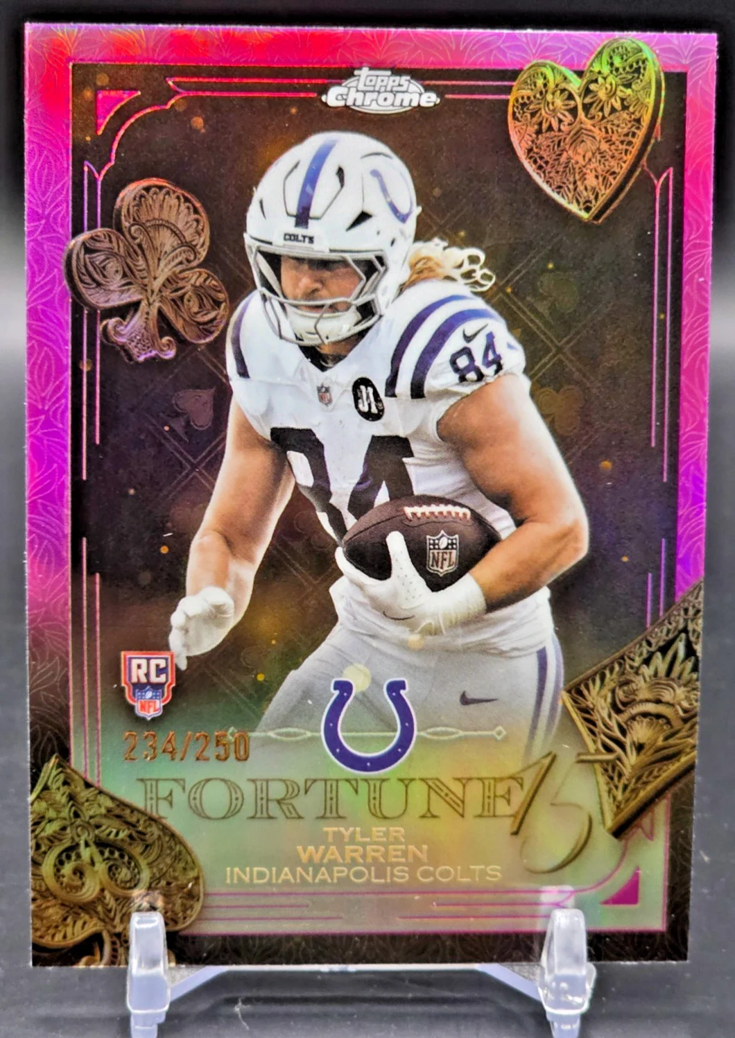 Tyler Warren 2025 Topps Chrome Football card