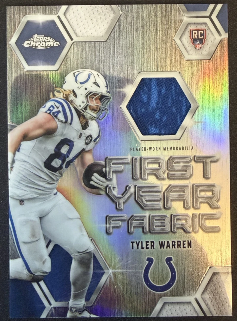 Tyler Warren 2025 Topps Chrome Football card