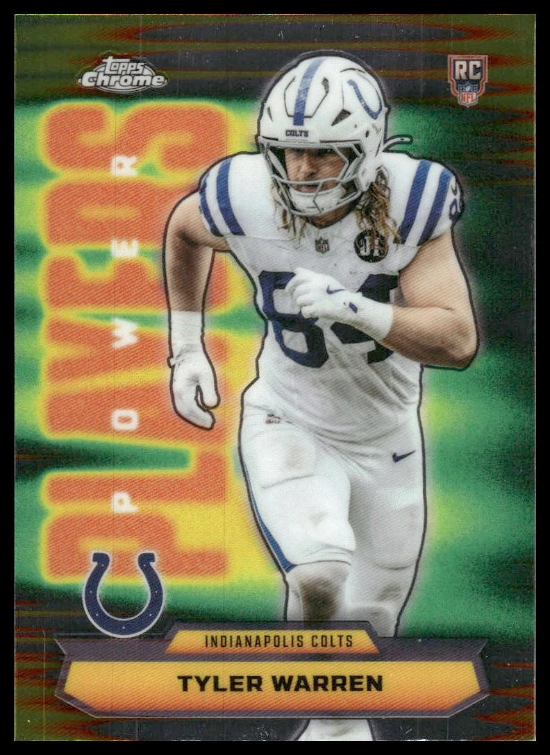 Tyler Warren 2025 Topps Chrome Football card