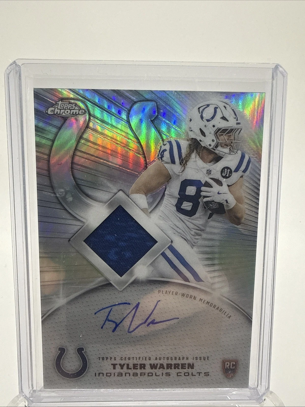 Tyler Warren 2025 Topps Chrome Football card