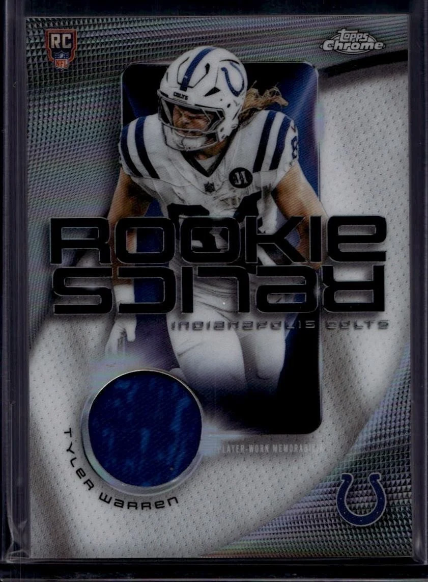 Tyler Warren 2025 Topps Chrome Football card