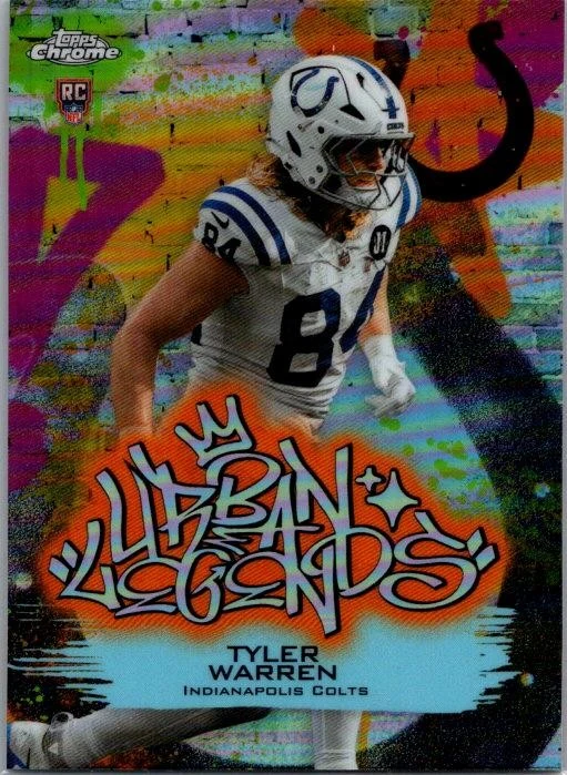 Tyler Warren 2025 Topps Chrome Football card