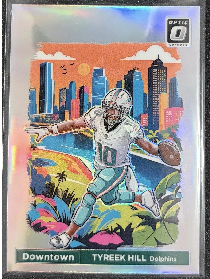 Tyreek Hill #3 2024 Donruss Optic Football Downtown front