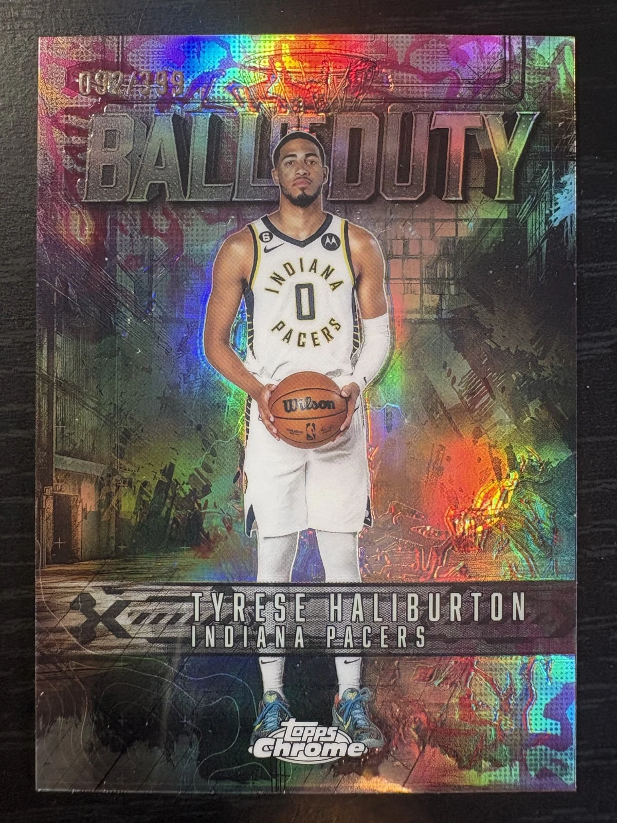 Tyrese Haliburton 2025 Topps Chrome Basketball card