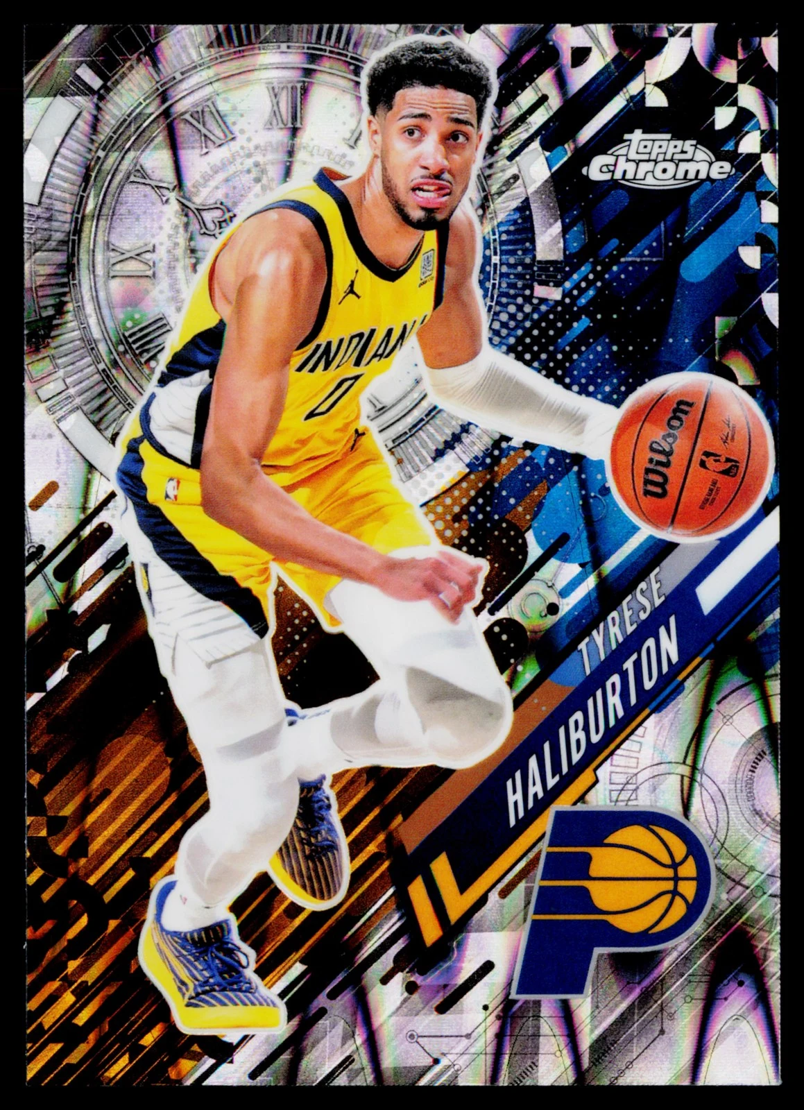 Tyrese Haliburton 2025 Topps Chrome Basketball card