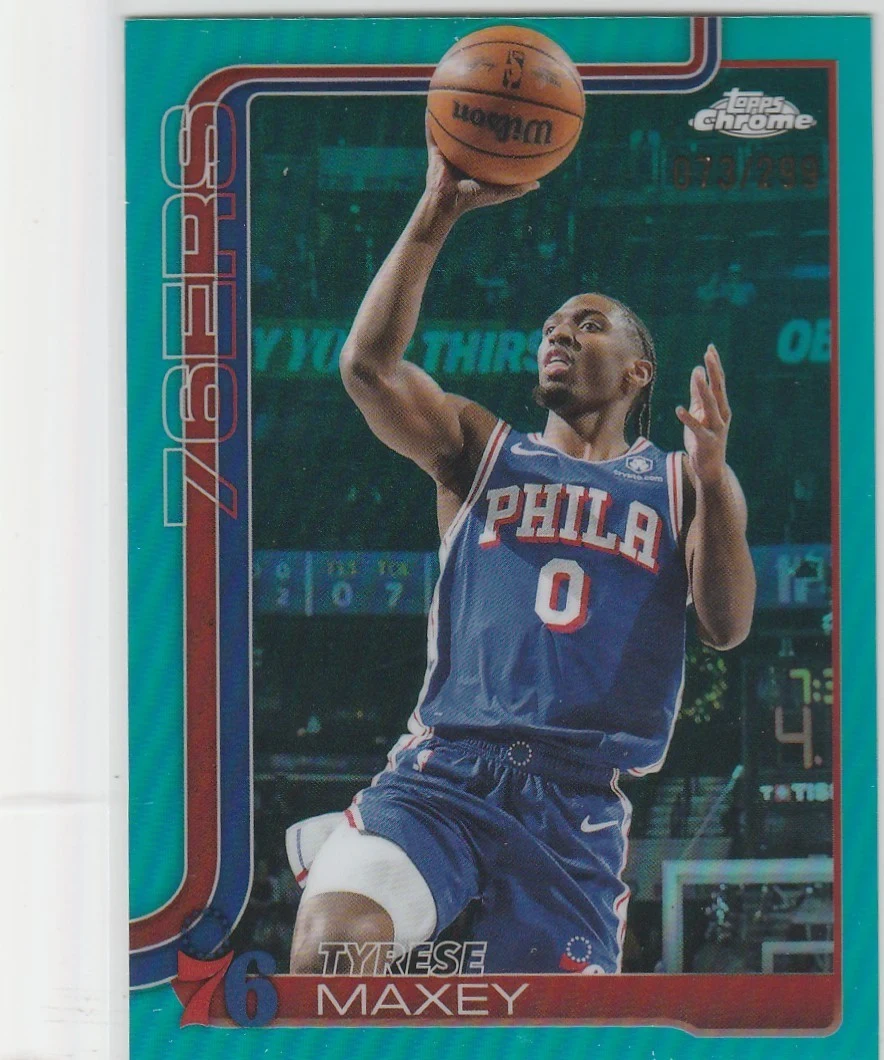 Tyrese Maxey 2025-26 Topps Chrome card