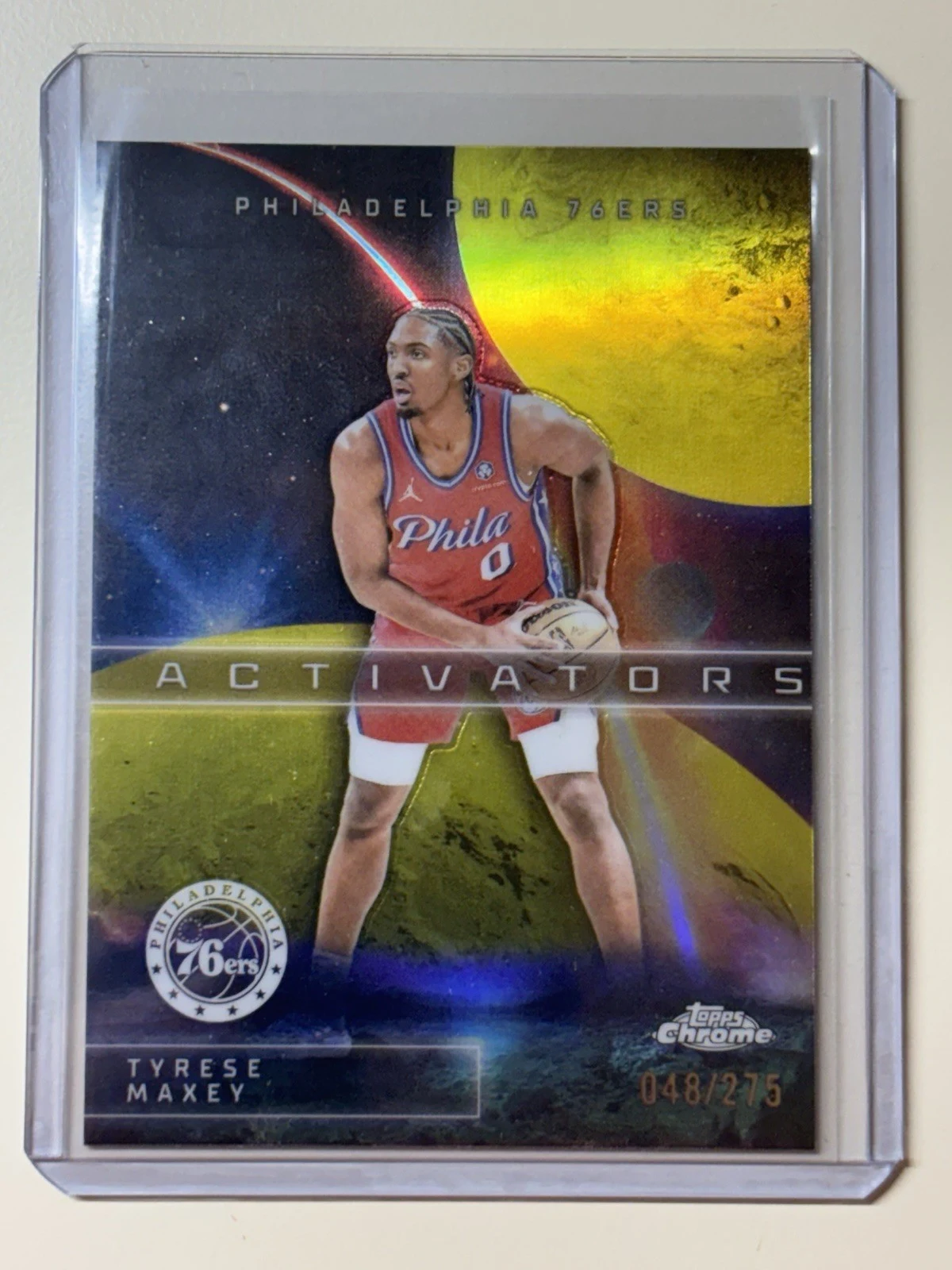Tyrese Maxey 2025-26 Topps Chrome card