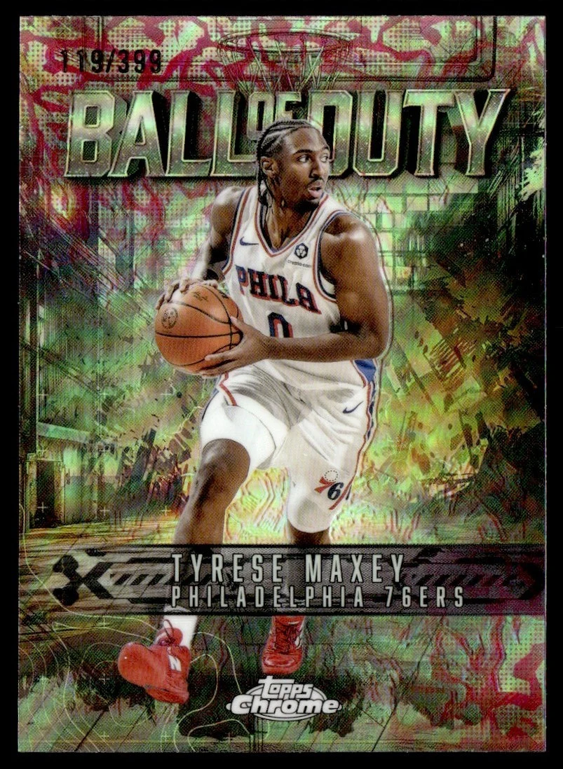 Tyrese Maxey 2025-26 Topps Chrome card