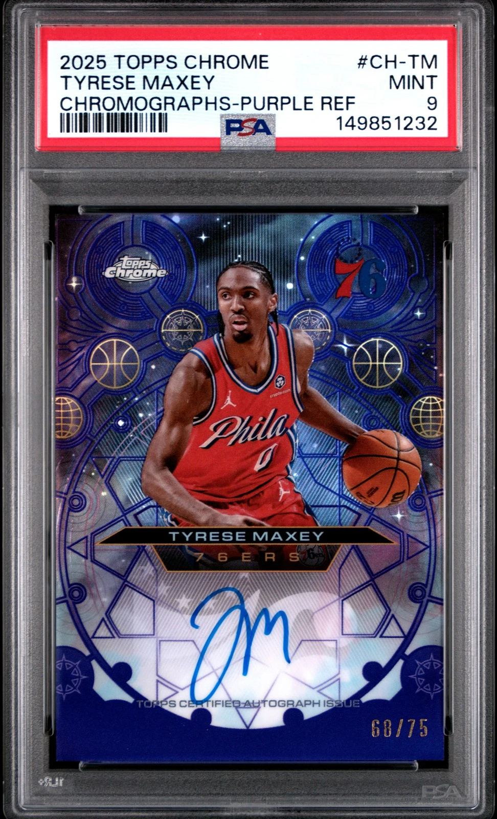 Tyrese Maxey 2025-26 Topps Chrome card