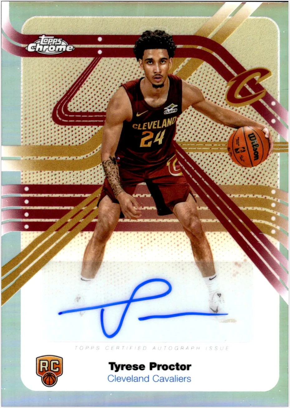 Tyrese Proctor 2025-26 Topps Chrome #NS-TP Next Stop Signatures basketball card - Front