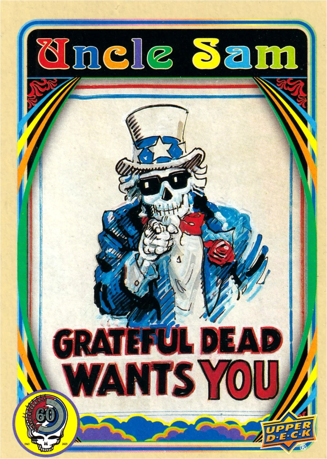 Uncle Sam 2025 Upper Deck Grateful Dead 60 Years So Far #1 trading card - Front