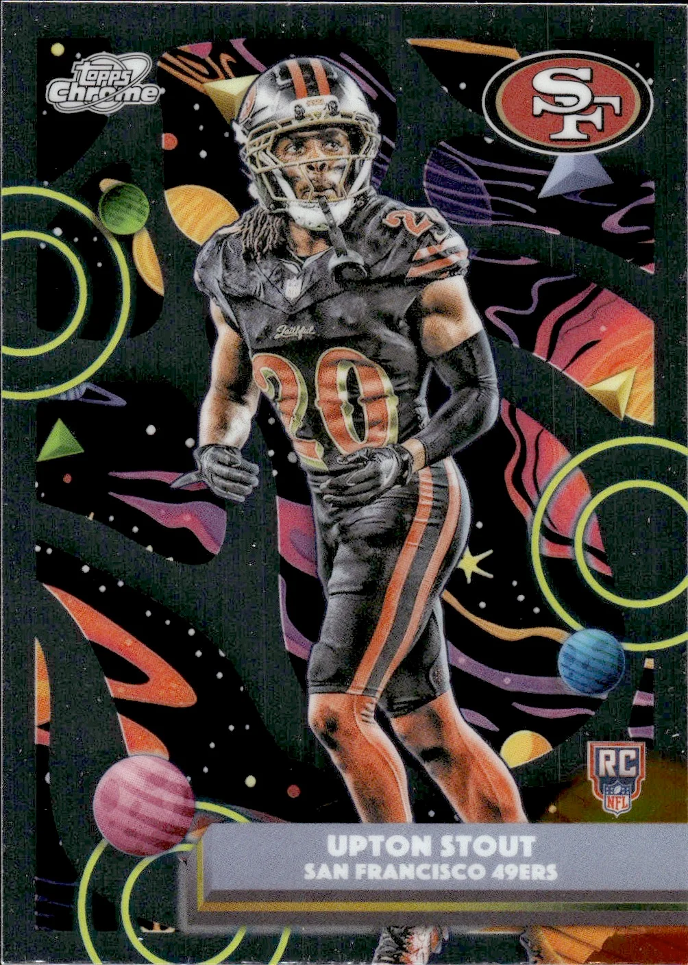 Upton Stout #188 Rookie Card 2025 Topps Cosmic Chrome Football football rookie card - Front