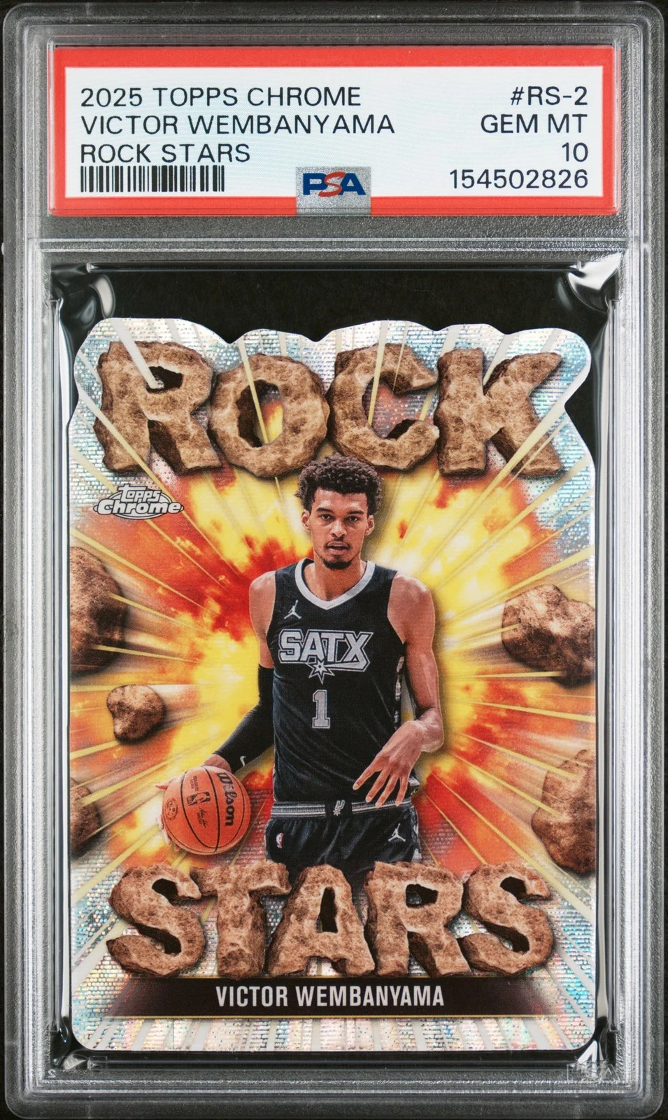Victor Wembanyama 2025 Topps Chrome Basketball card