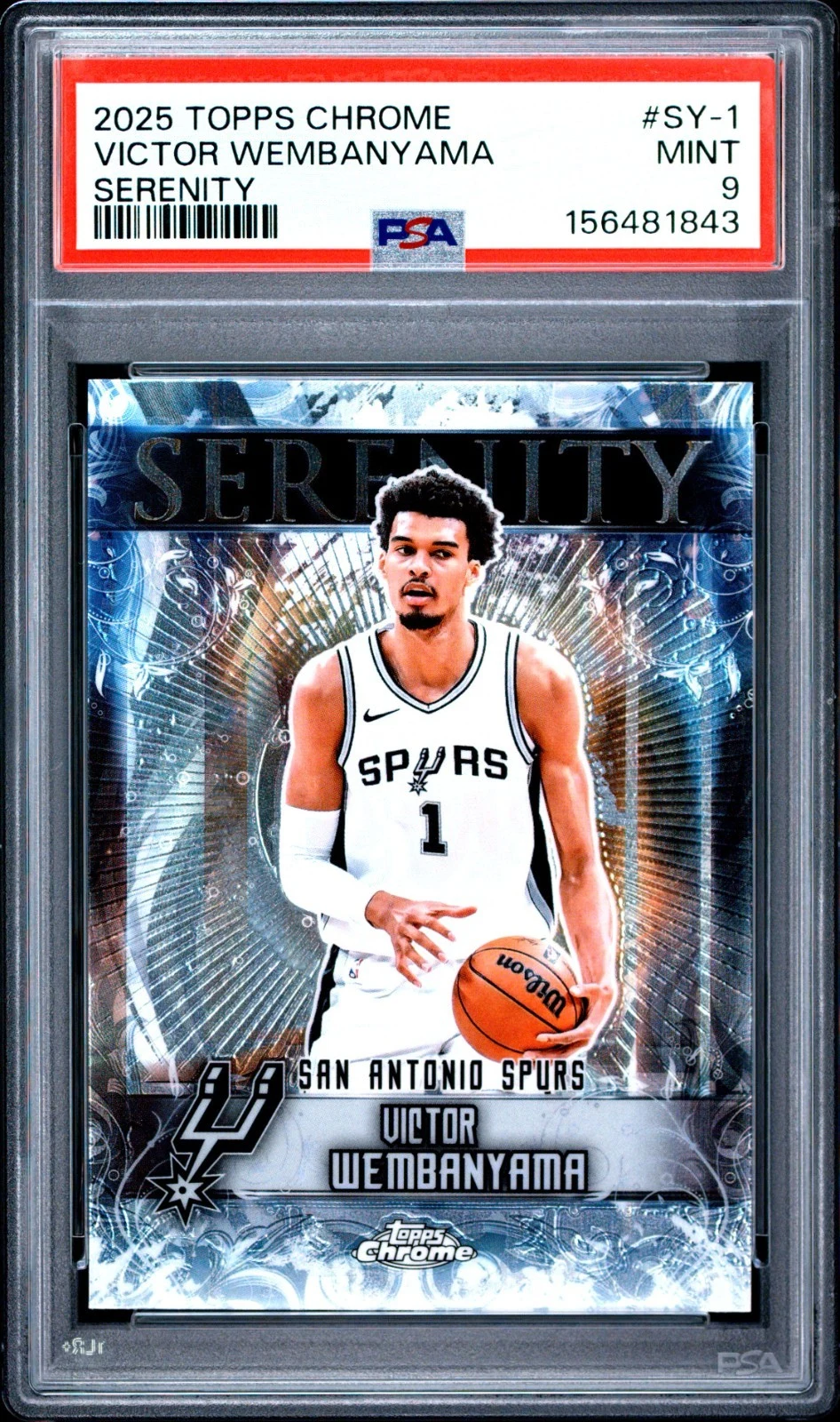 Victor Wembanyama 2025 Topps Chrome Basketball card