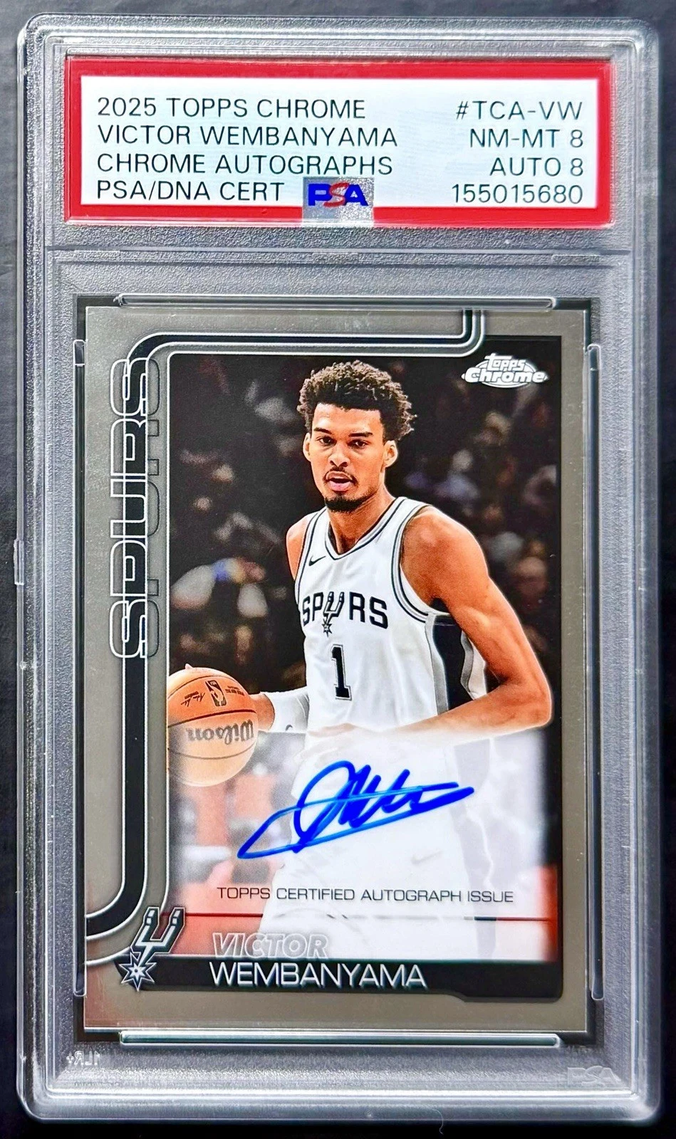Victor Wembanyama 2025 Topps Chrome Basketball card