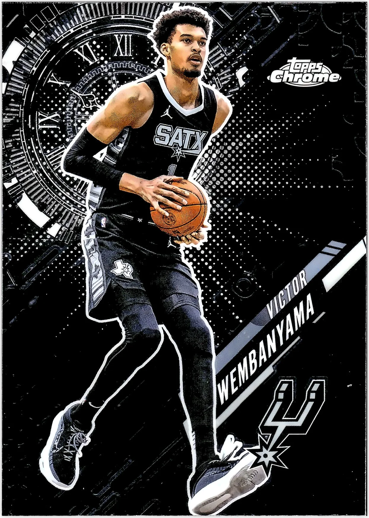 Victor Wembanyama 2025-26 Topps Chrome #GT-11 Go Time basketball card - Front