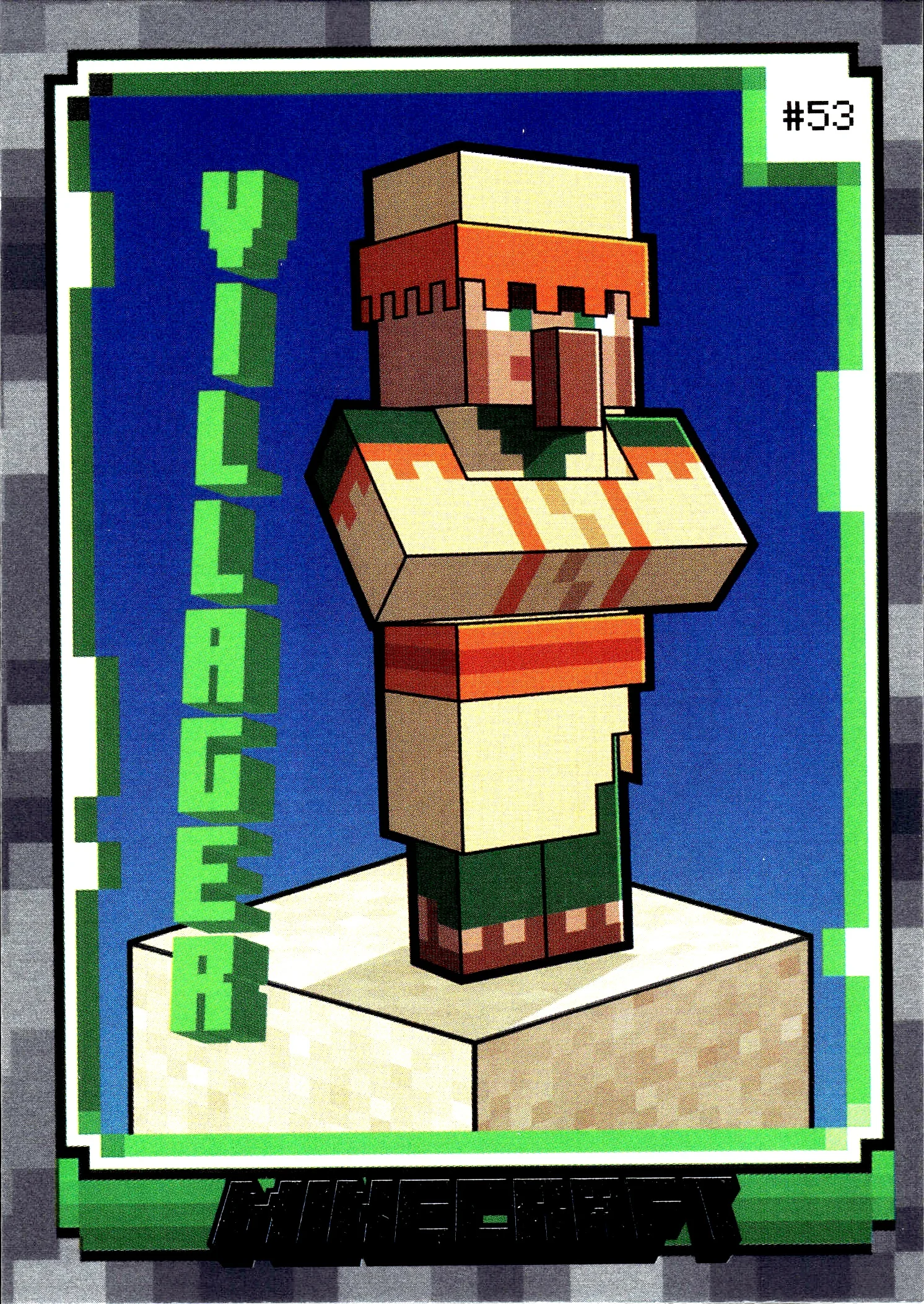 Villager 2024 Panini Minecraft #53 Stone trading card - Front