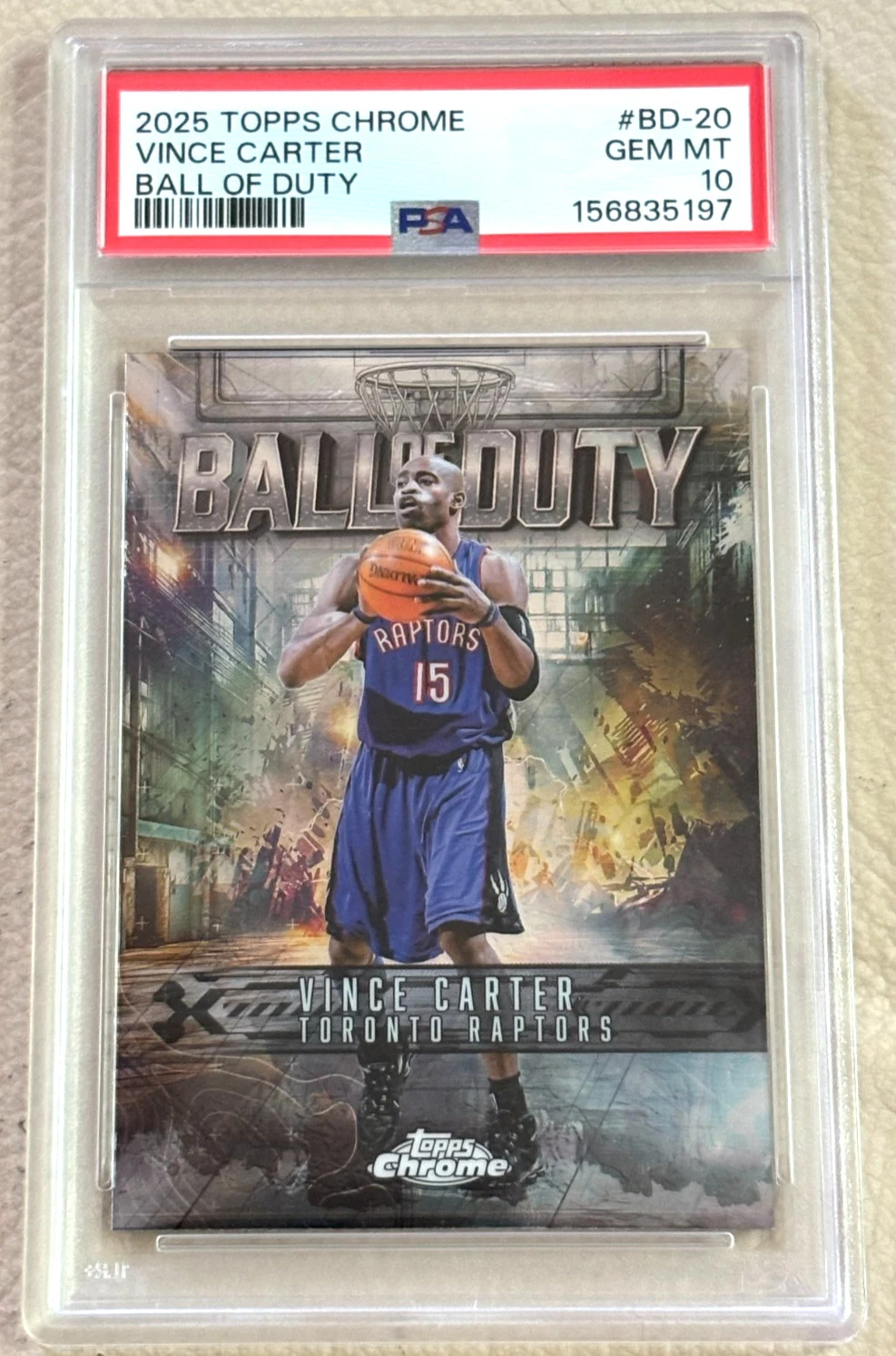 Vince Carter 2025 Topps Chrome Basketball card