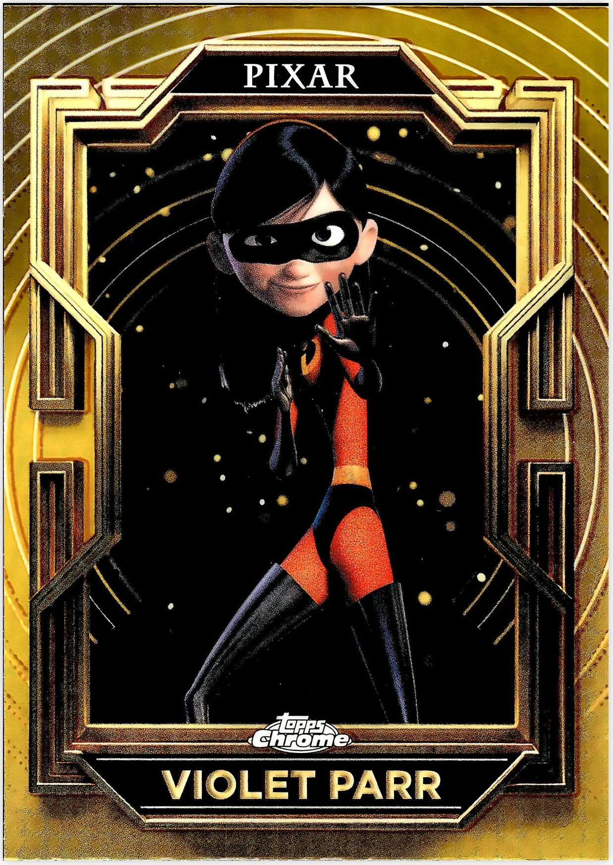 Violet Parr 2025 Topps Pixar Gold #32 trading card - Front