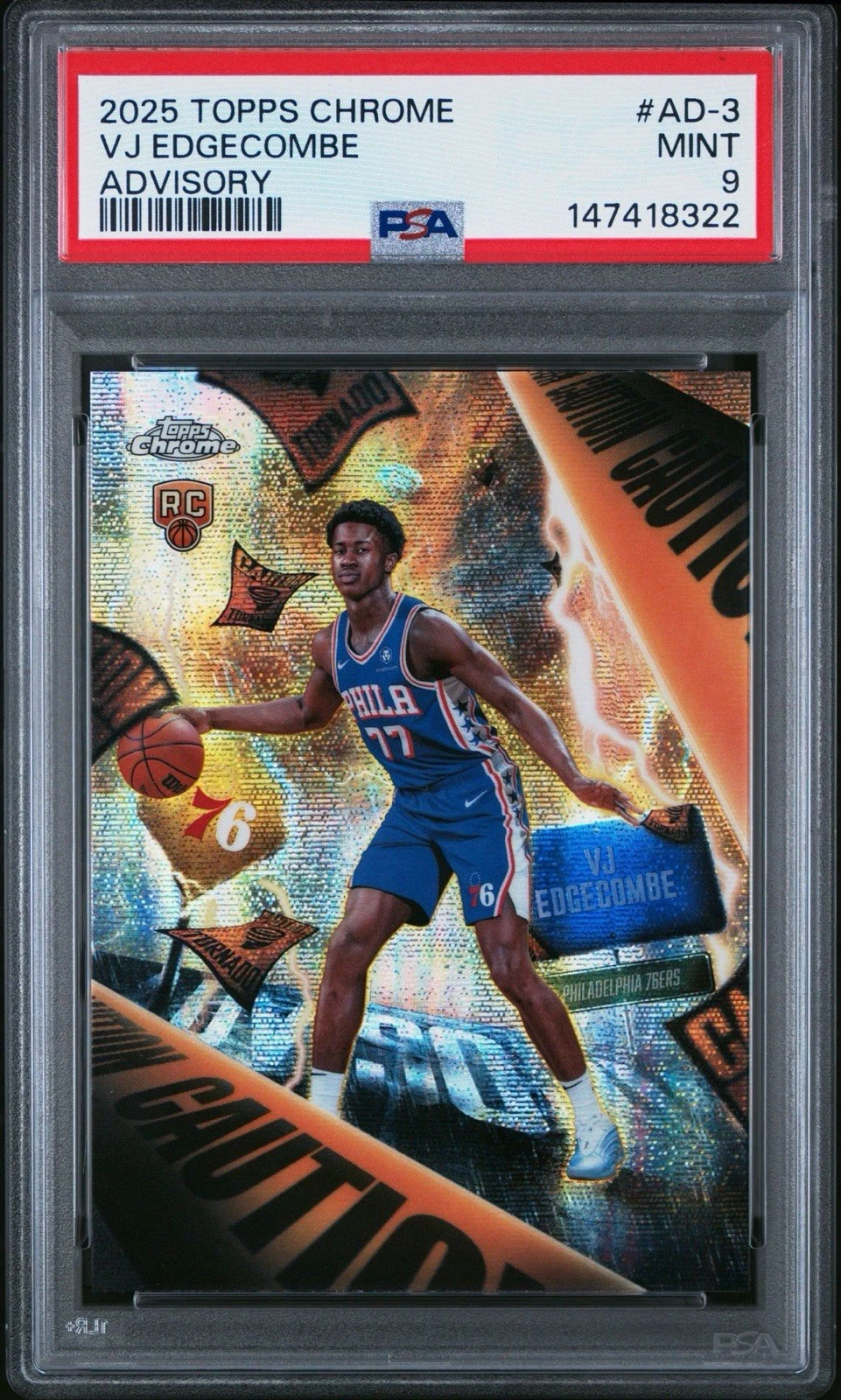 VJ Edgecombe 2025 Topps Chrome Basketball card