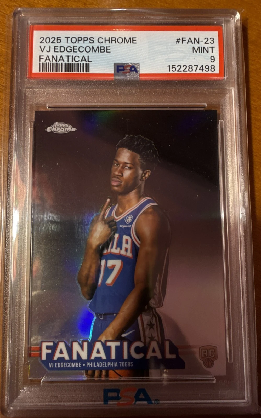 VJ Edgecombe 2025 Topps Chrome Basketball card