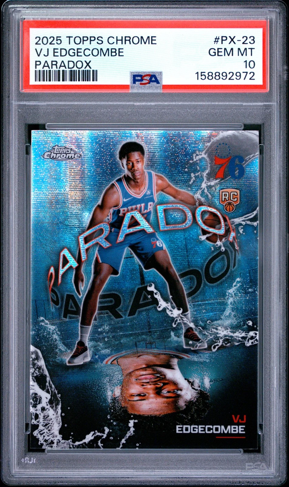 VJ Edgecombe 2025 Topps Chrome Basketball card