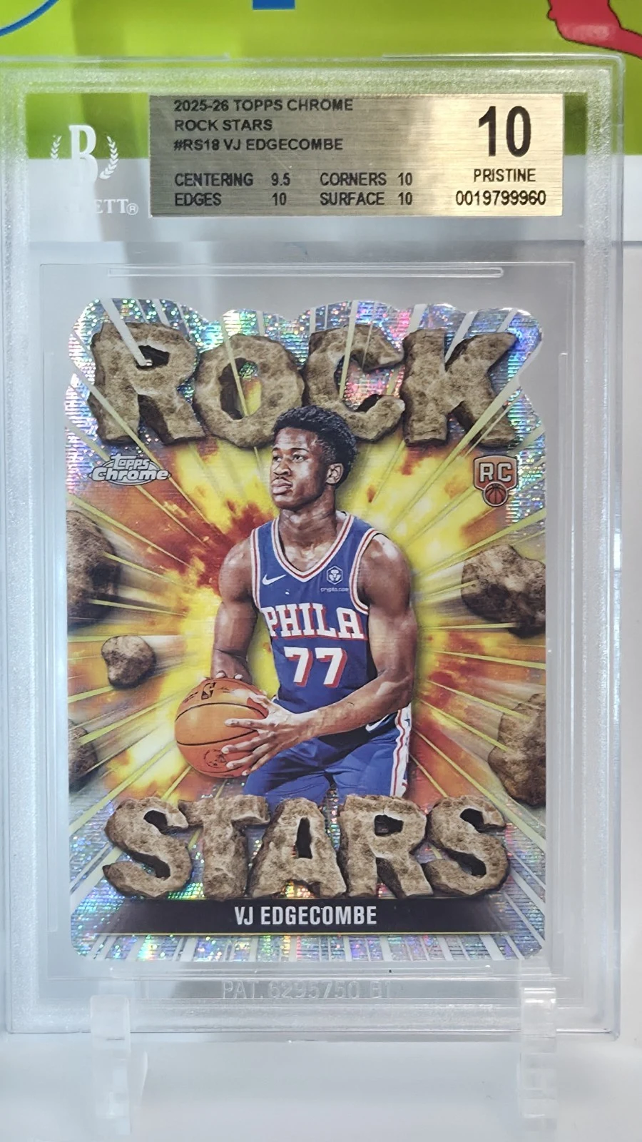 VJ Edgecombe 2025-26 Topps Chrome card