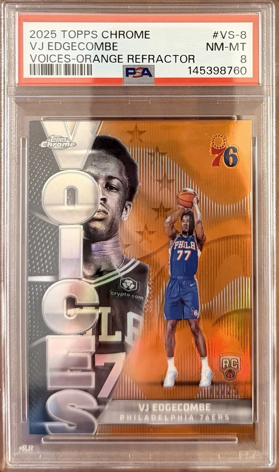 VJ Edgecombe 2025-26 Topps Chrome card
