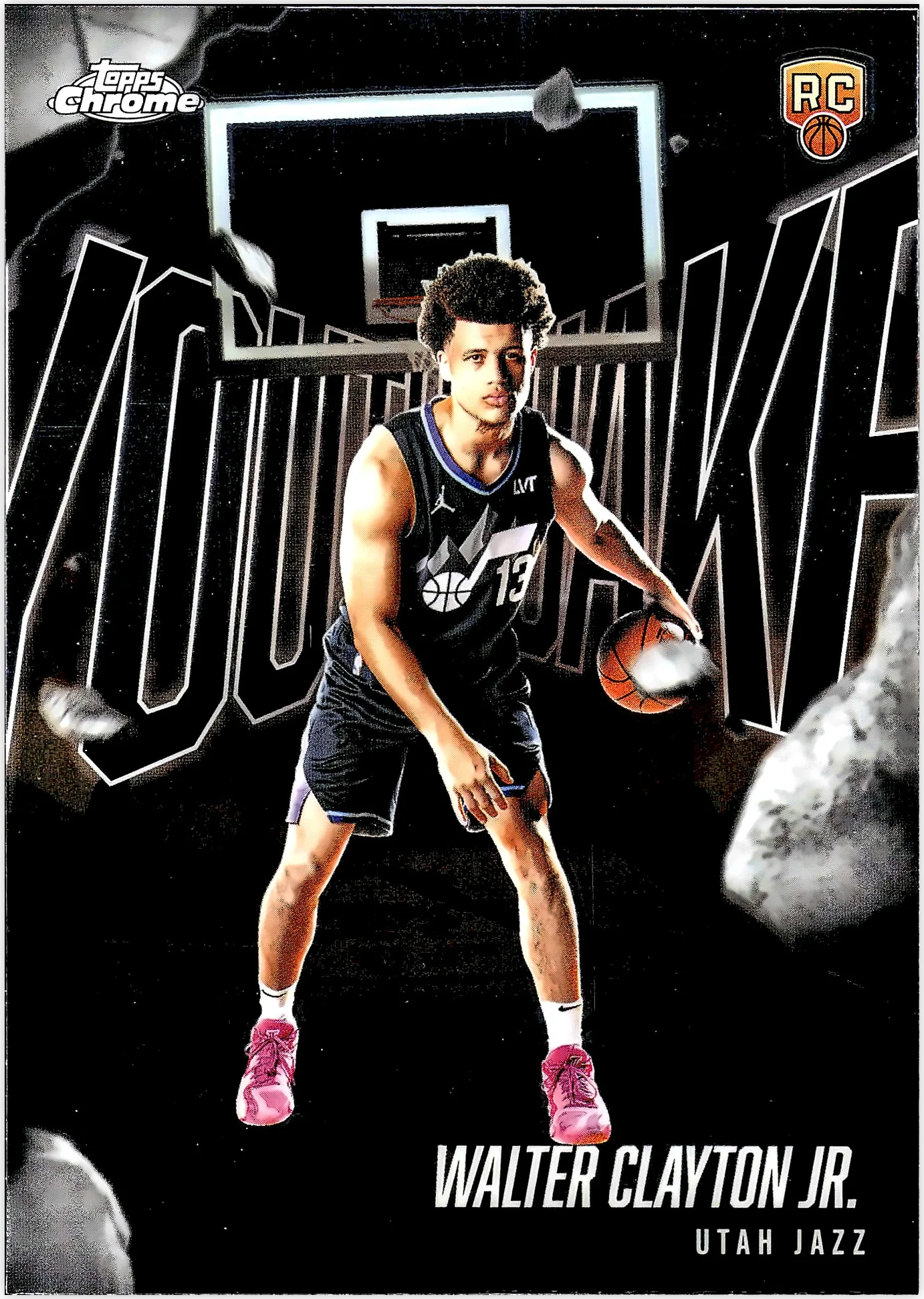 Walter Clayton Jr. 2025-26 Topps Chrome #YQ-13 Youthquake basketball rookie card - Front