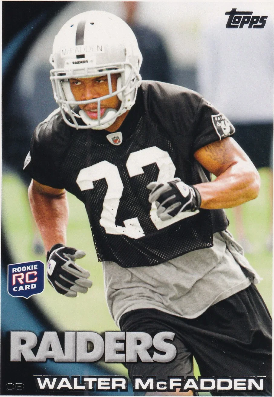 Walter McFadden 2010 Topps #195 football rookie card - Front