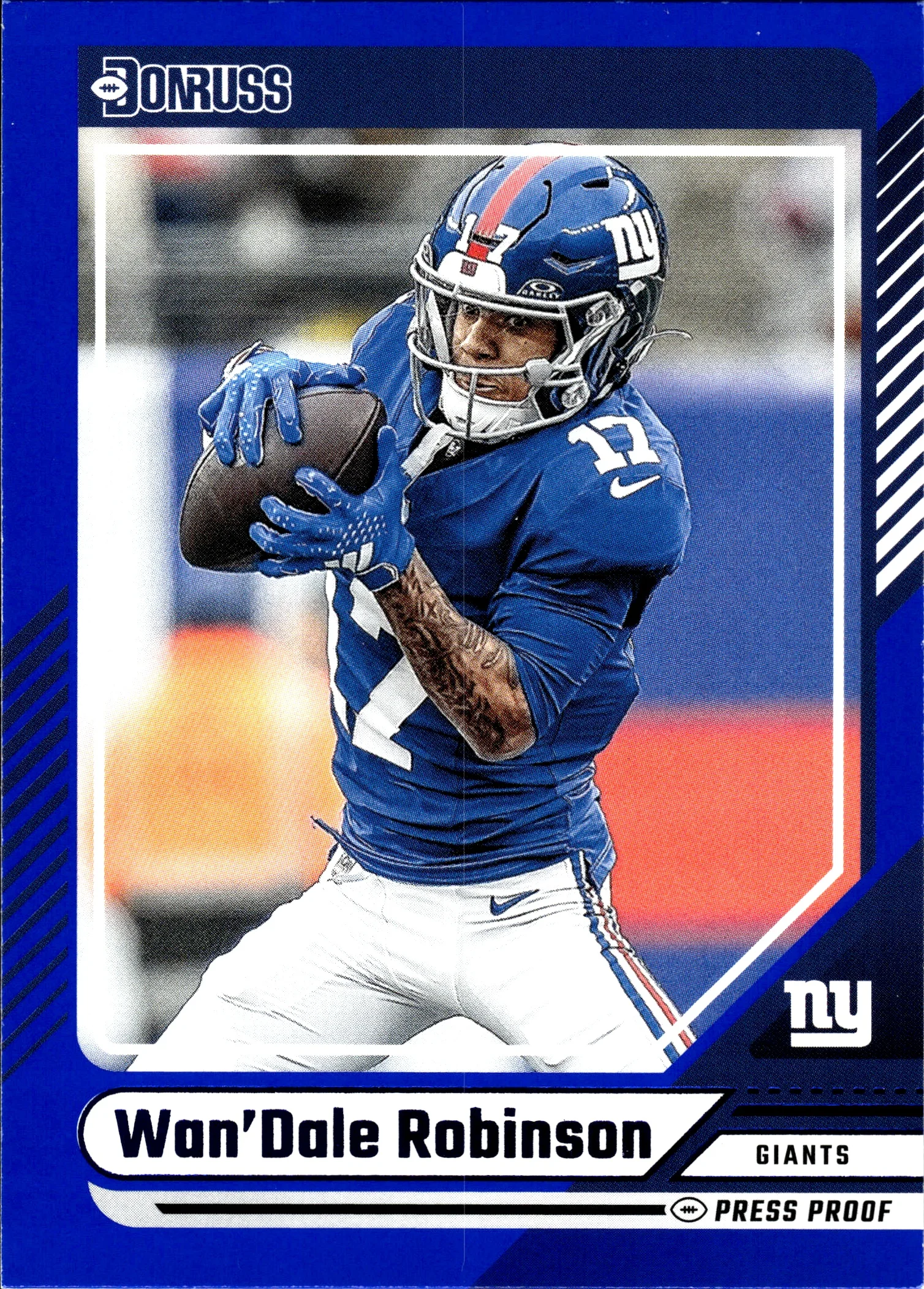 Wan'Dale Robinson 2024 Donruss #272 Press Proof Blue football card - Front