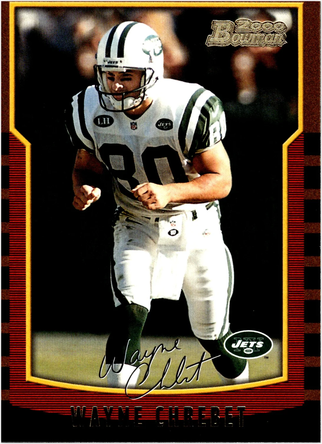 Wayne Chrebet 2000 Bowman #62 football card - Front