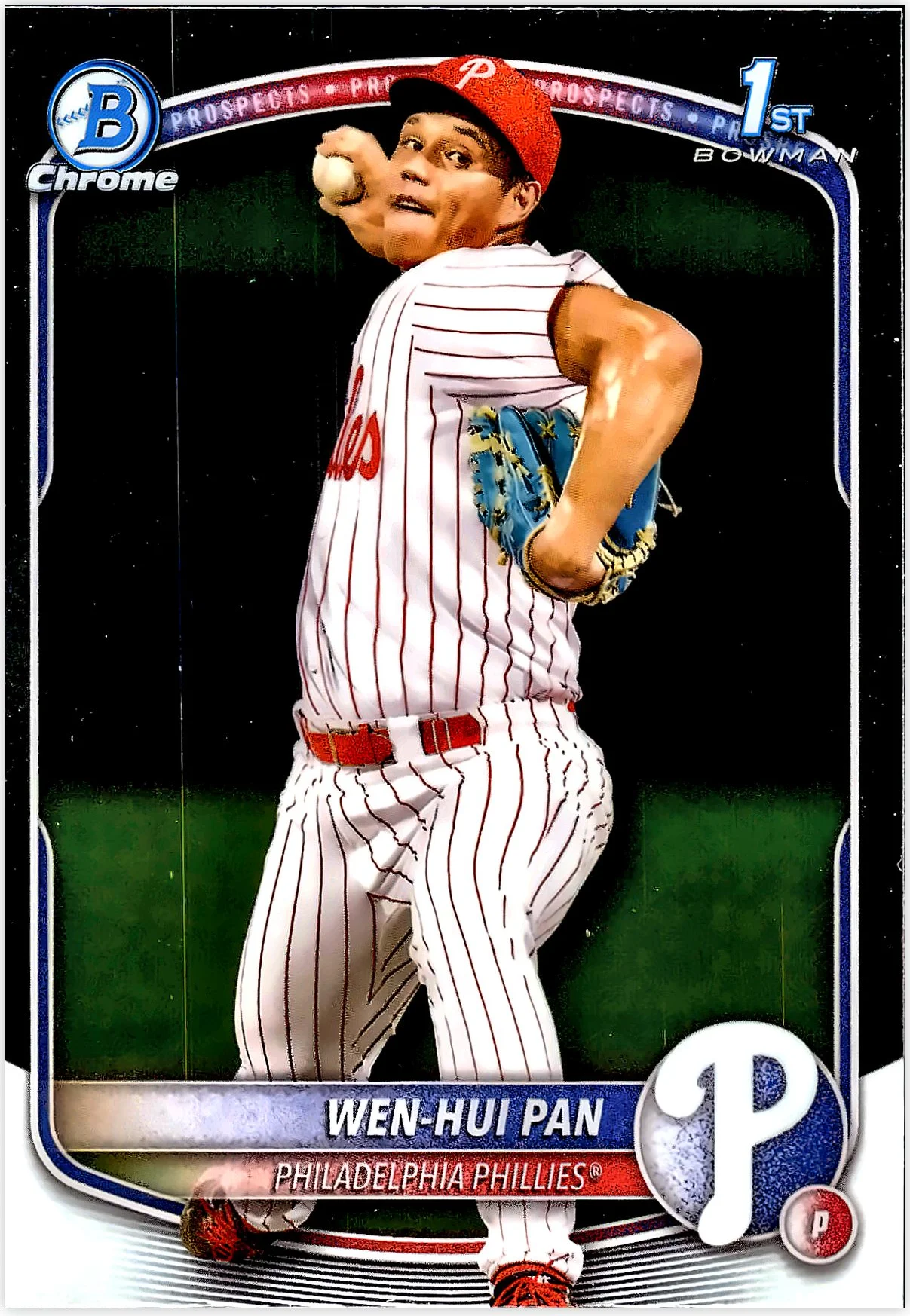Wen-Hui Pan 2025 Bowman #BCP-6 Chrome Prospects baseball card - Front