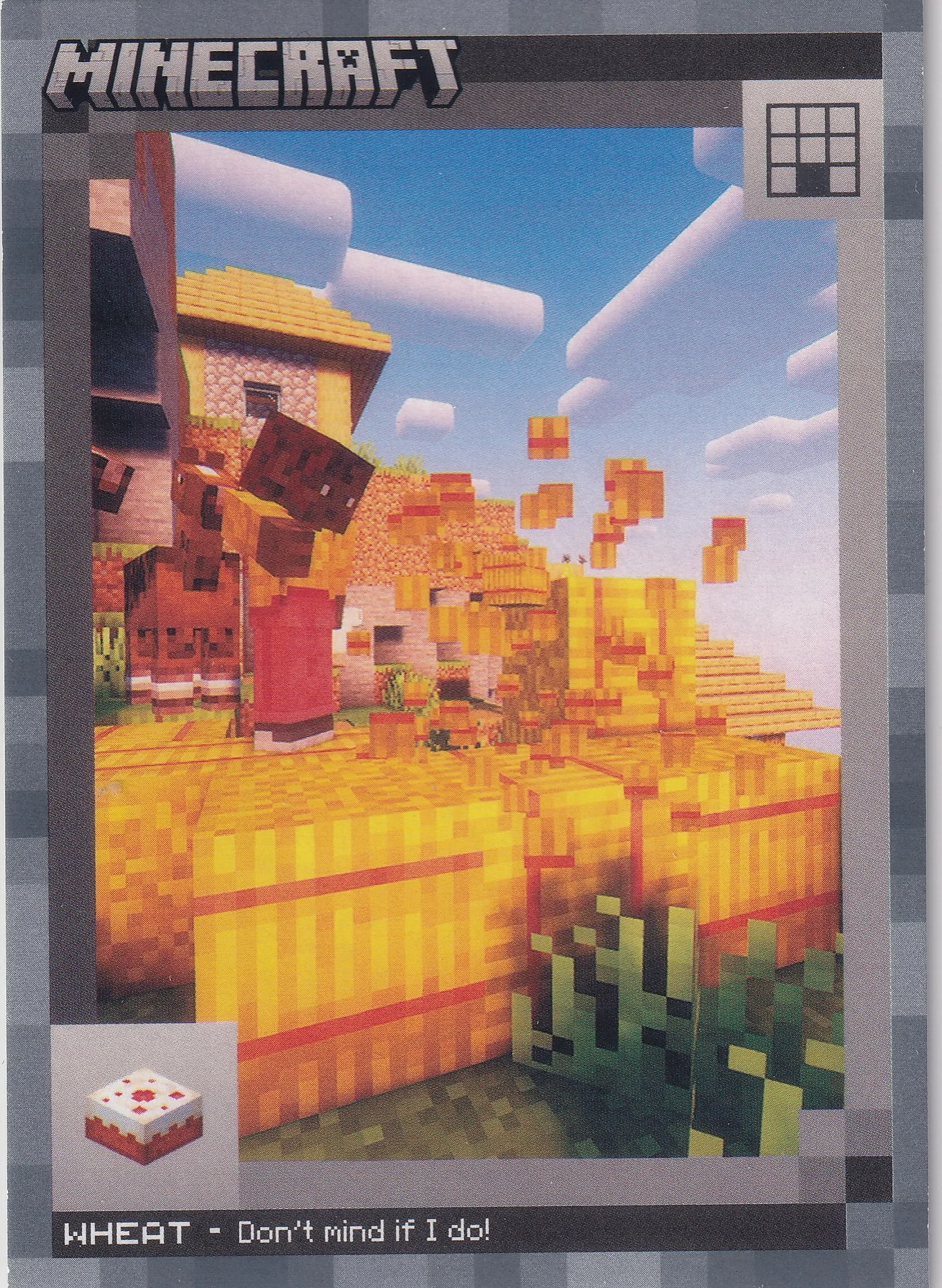 Wheat 2024 Minecraft #116 Stone trading card - Front