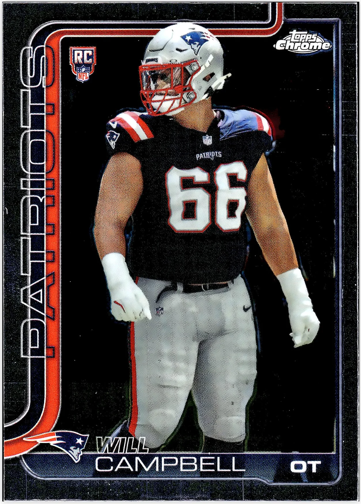 Will Campbell Rookie Card 2025 Topps Chrome #379 football rookie card - Front