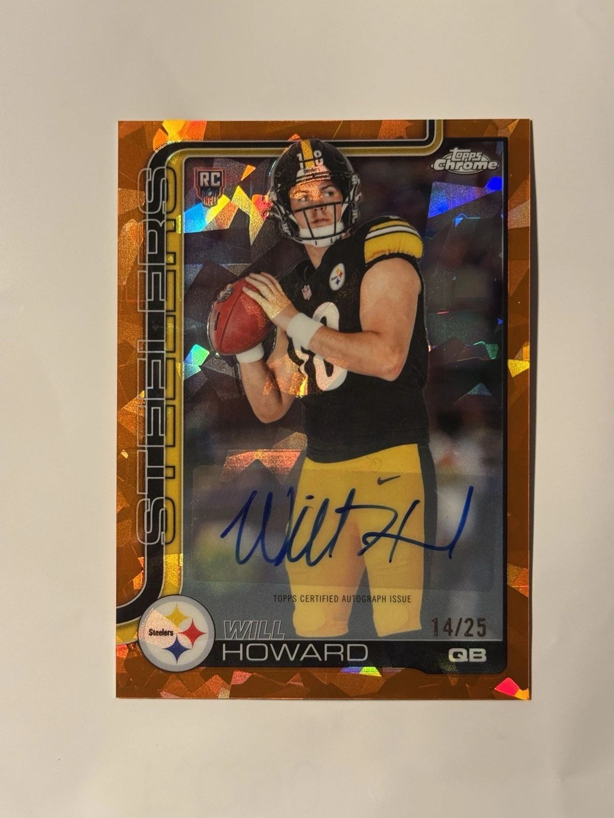 Will Howard 2025 Topps Chrome Football card