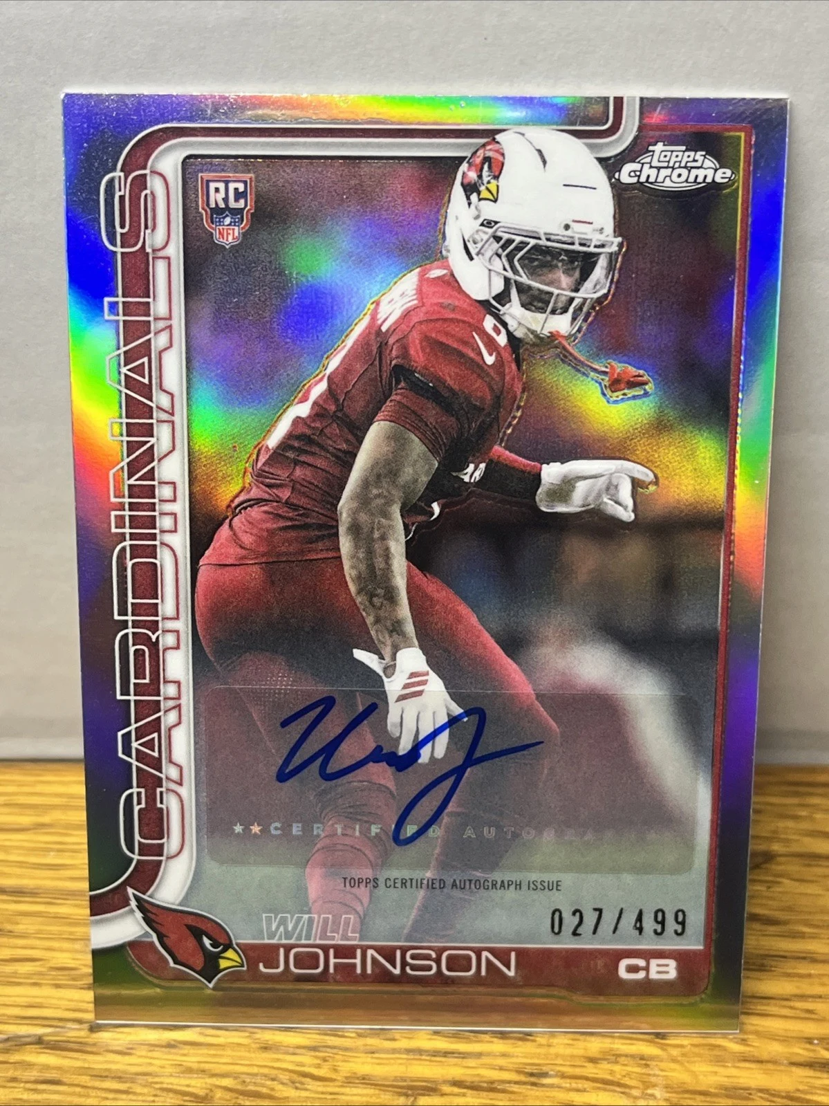 Will Johnson 2025 Topps Chrome Football card