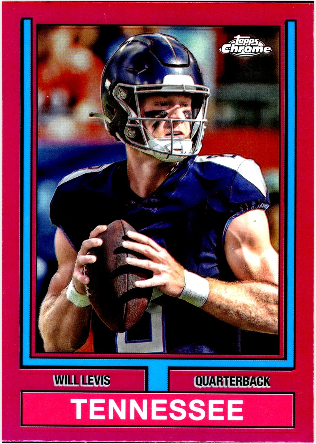 Will Levis 2024 Topps Chrome #74TF-24 1974 Topps Football Pink Refractor football card - Front