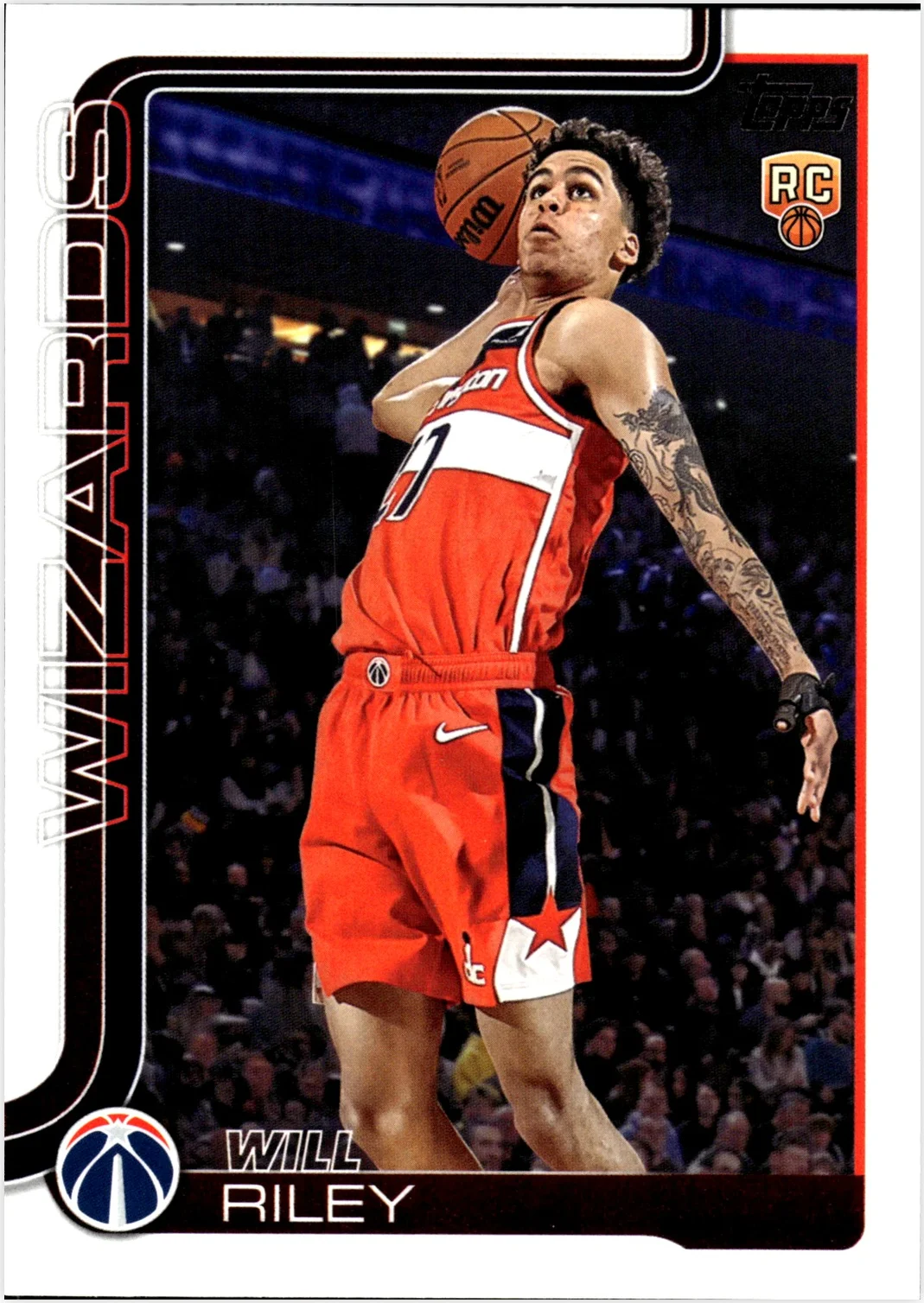 Will Riley 2025-26 Topps #221 basketball rookie card - Front