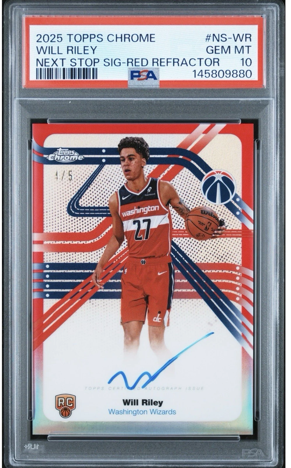 Will Riley 2025-26 Topps Chrome card