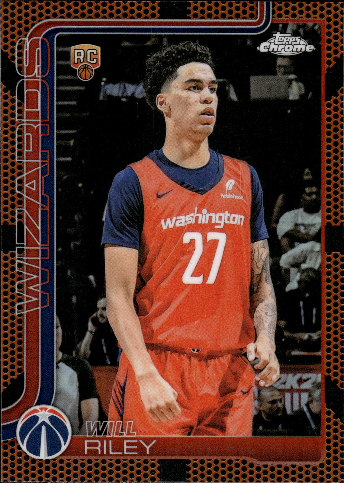 Will Riley #271 Rookie Card 2025 Topps Chrome Basketball Refractor front