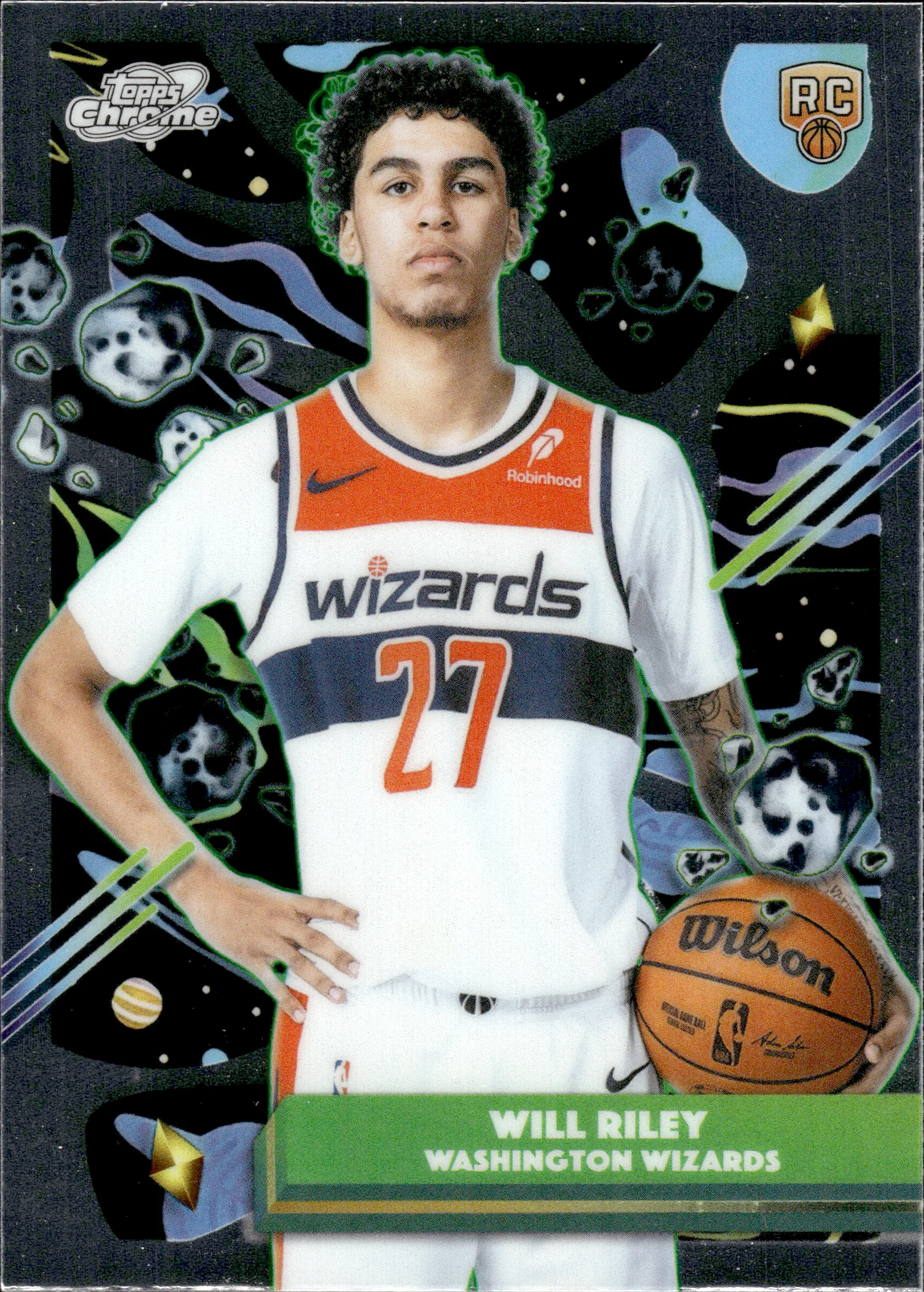 Will Riley #119 Rookie Card 2026 BOX3D Topps Chrome Basketball basketball rookie card - Front