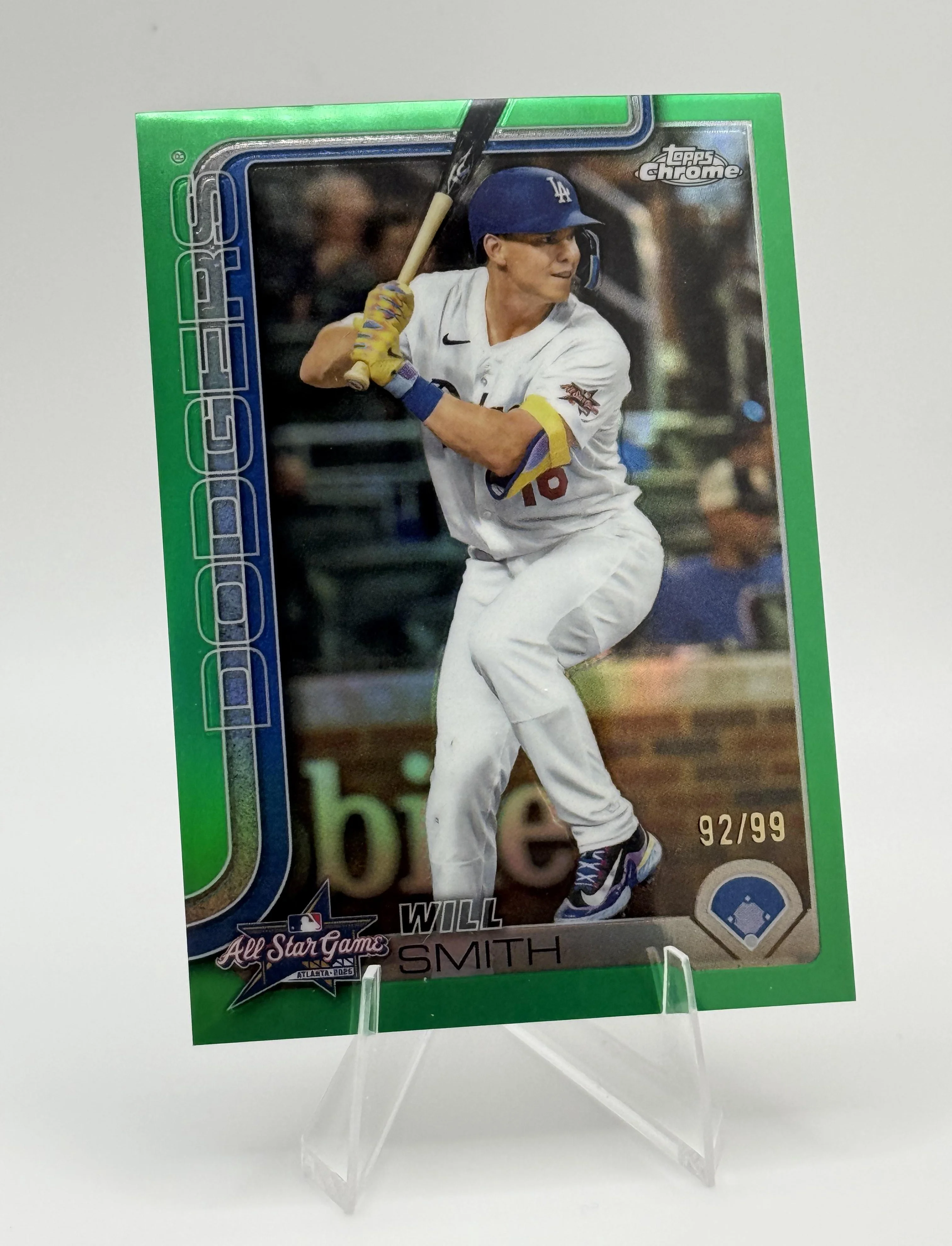 Will Smith 2025 Topps Chrome Update #ASGC-10 2025 All-Star Game Green Refractor baseball card - Front