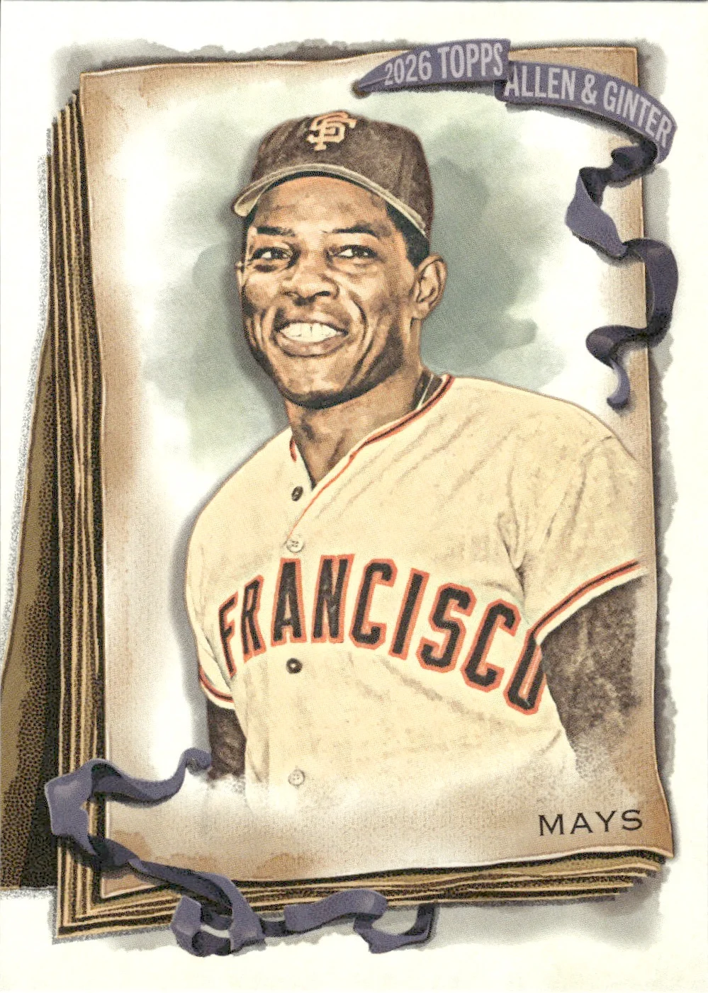 Willie Mays #24 2026 Topps Allen & Ginter The World's Champions trading card - Front