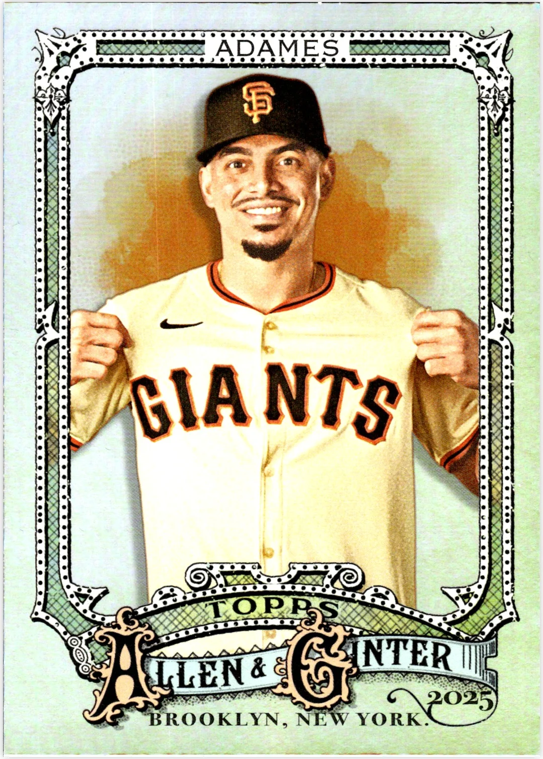 Willy Adames 2025 Topps Allen & Ginter #129 Silver Portrait baseball card - Front