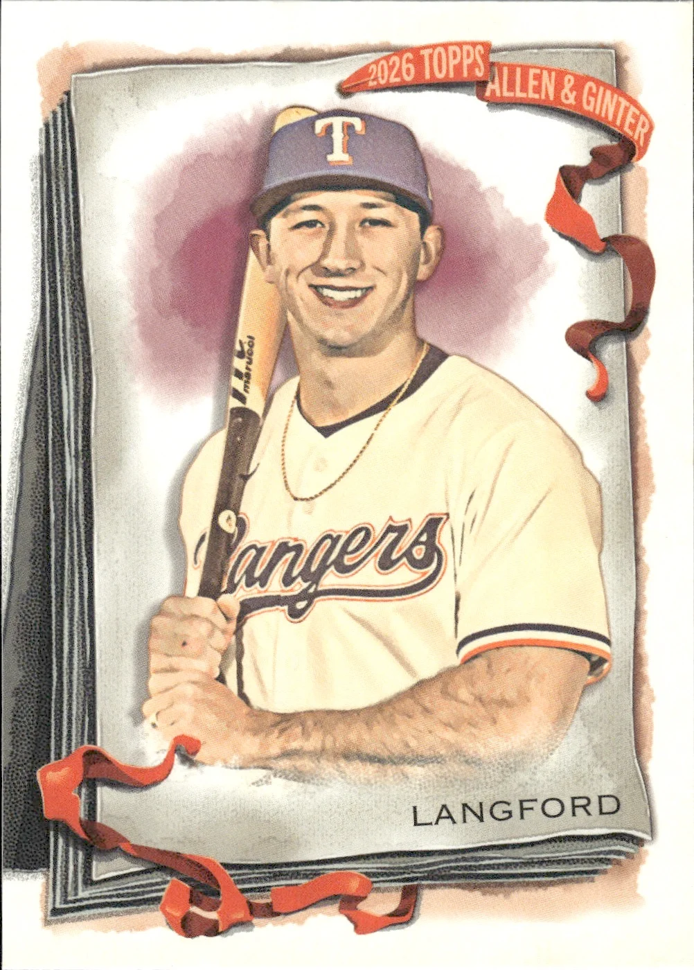 Wyatt Langford #105 2026 Topps Allen & Ginter trading card - Front