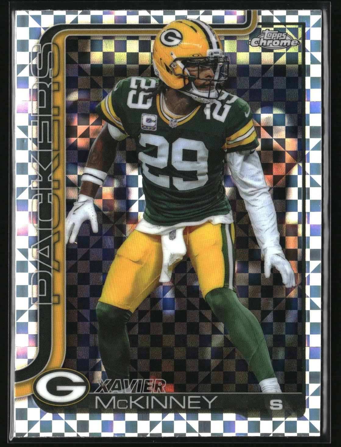Xavier McKinney 2025 Topps Chrome Football card