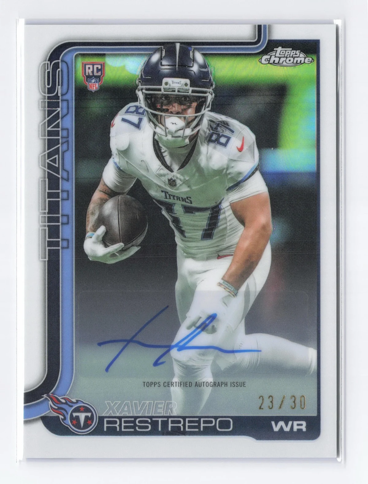 Xavier Restrepo 2025 Topps Chrome Football card