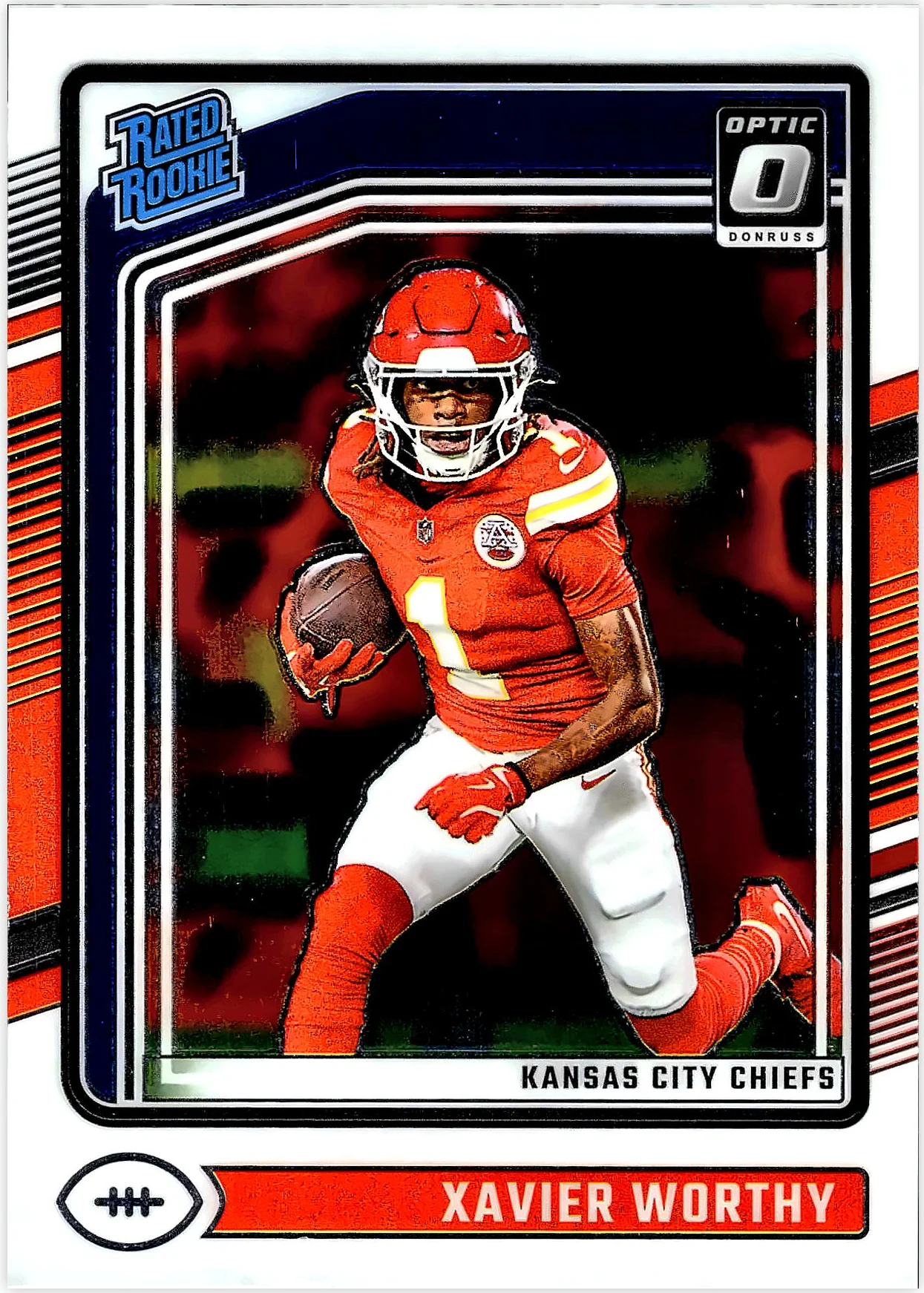 Xavier Worthy 2024 Donruss Optic #300 football rookie card - Front