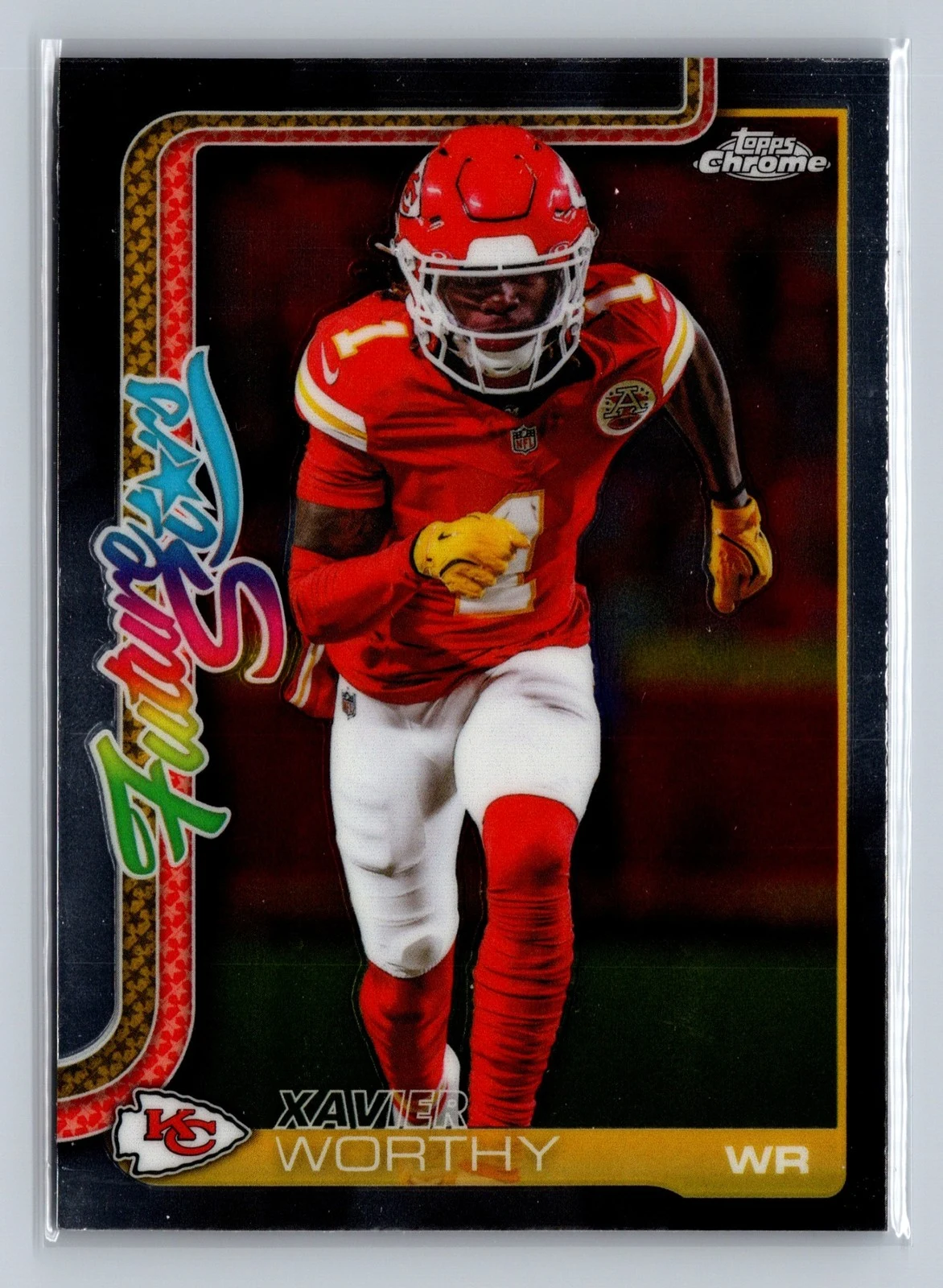 Xavier Worthy 2025 Topps Chrome Football card